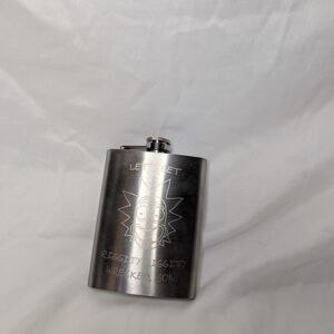 Rick And Morty Silver Engraved Flask